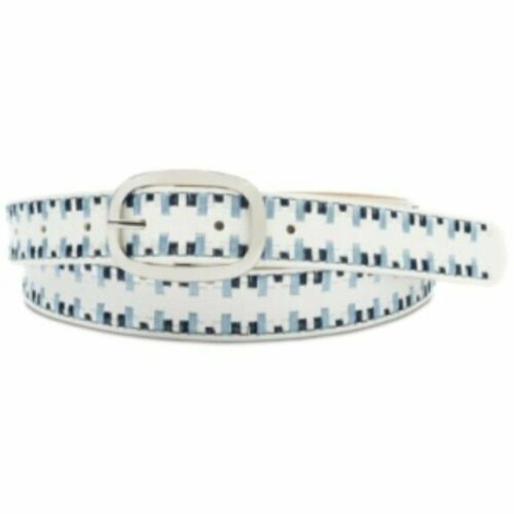 INC Laced Edge Belt, White, S